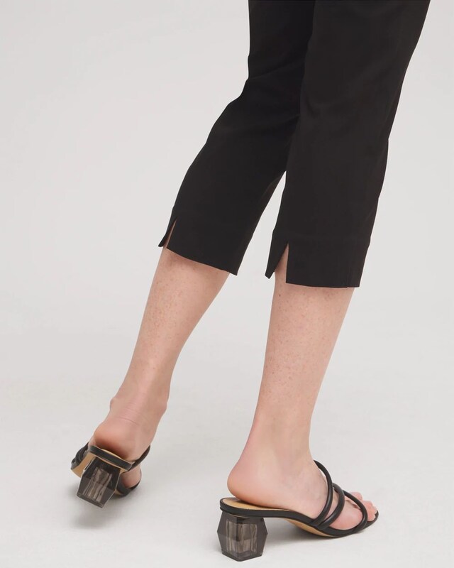 Wide Waistband Vented Pull-on Capris - image 4